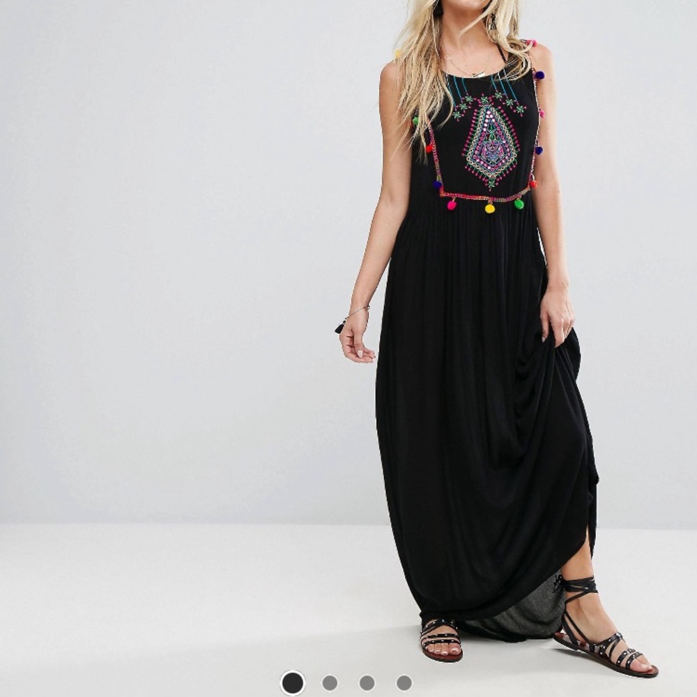 NWT ASOS Akasa boho embroidered maxi beach dress